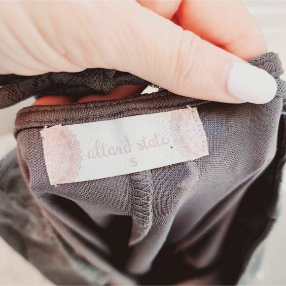 Altar'd State Gray Lace Tunic Short Casual Dress Size Small - Picture 8 of 9